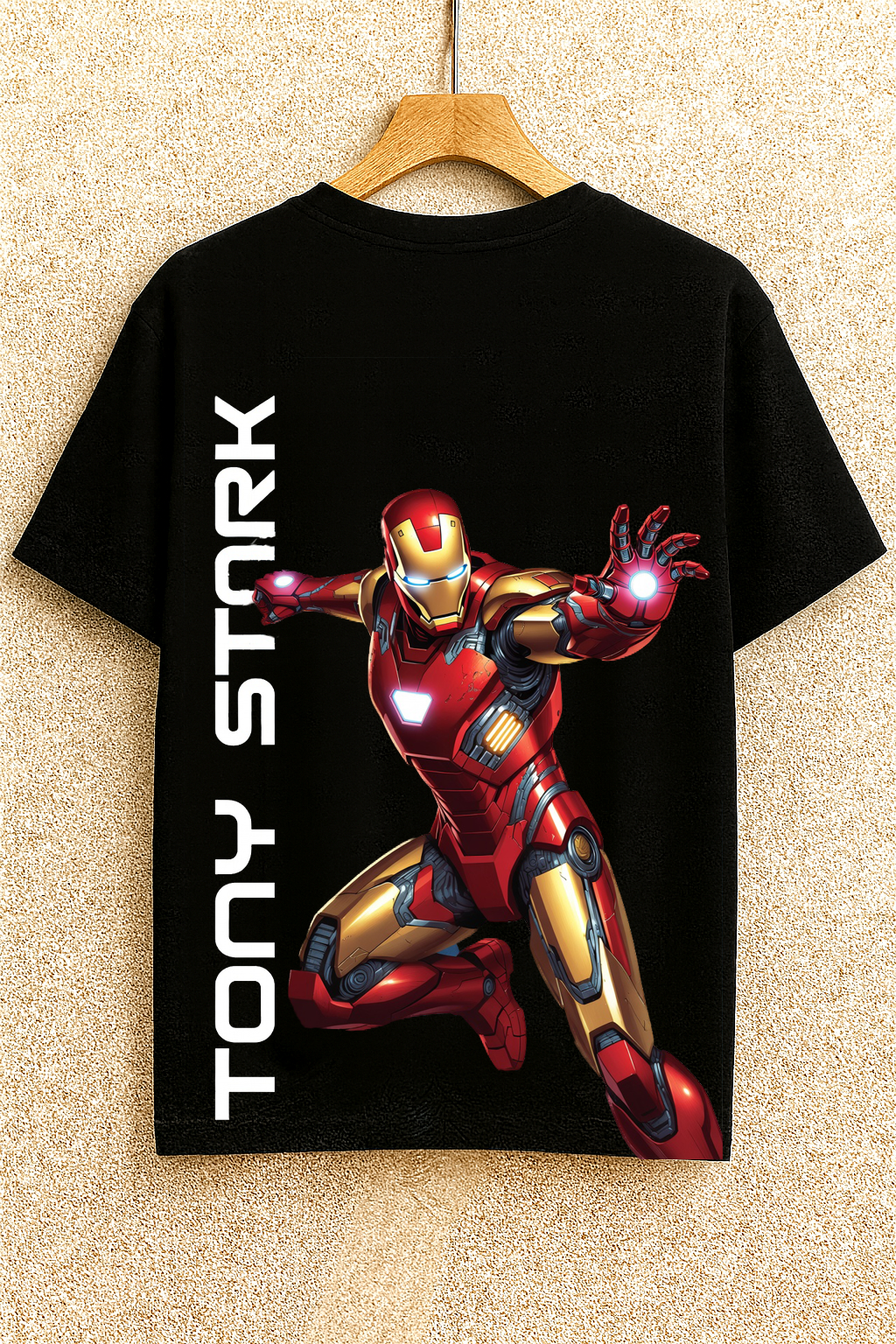 Tony Stark Iron Man Graphic T-Shirt | Premium Black Superhero Tee