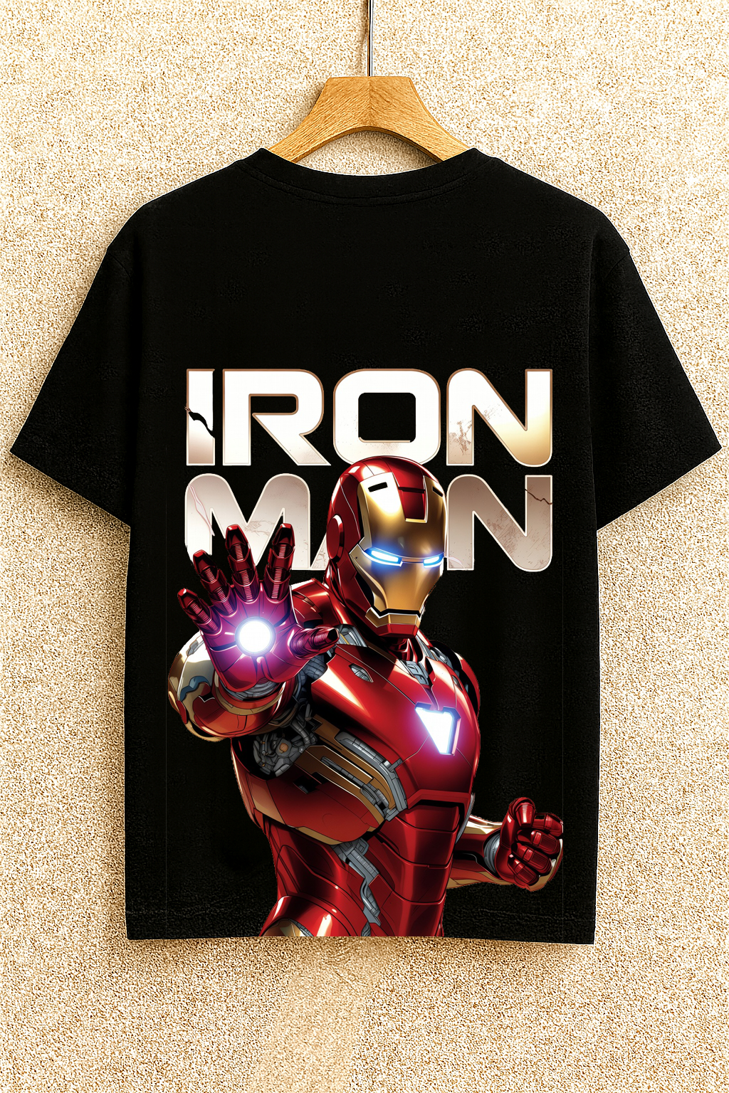 Premium Iron Man 3D Graphic T-Shirt | High-Detail Superhero Armor Print | Oversize/Regular Fit Tee
